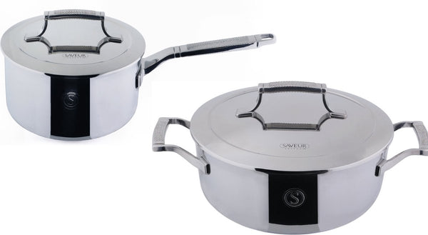 Saveur Selects - Voyage Series - Pannenset - Kookpan 25 cm - Steelpan 20 cm - Triply RVS - Pfas vrij